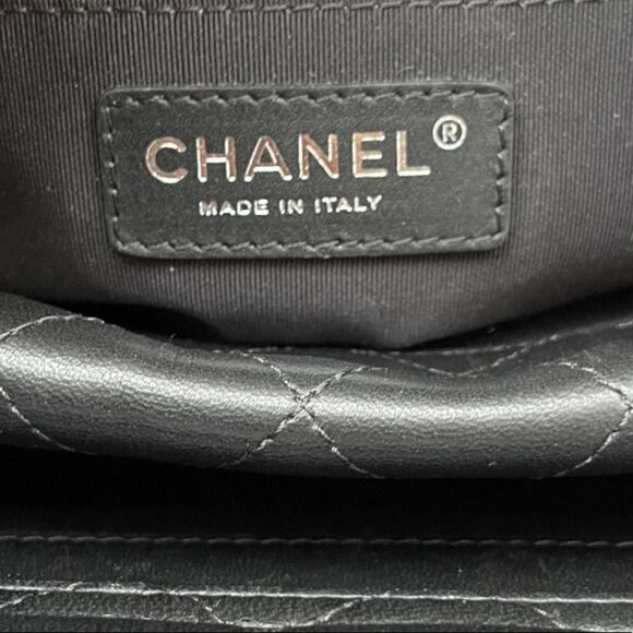 Chanel Lambskin Quilted Front Flap Tote Handbag Black All Inclusive - Picture 6 of 15